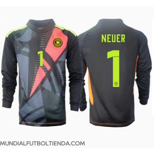 Camiseta Alemania Manuel Neuer #1 Portero Primera Equipación Replica Eurocopa 2024 mangas largas